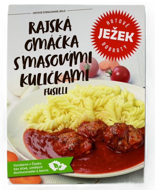 Ježek rajská omáčka s masovými kuličkami, fusilli 450g