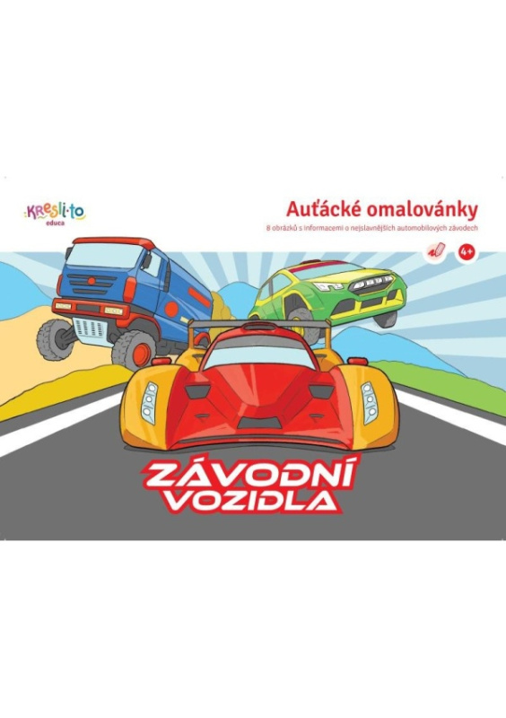 Závodní auta Auťácké omalovánky