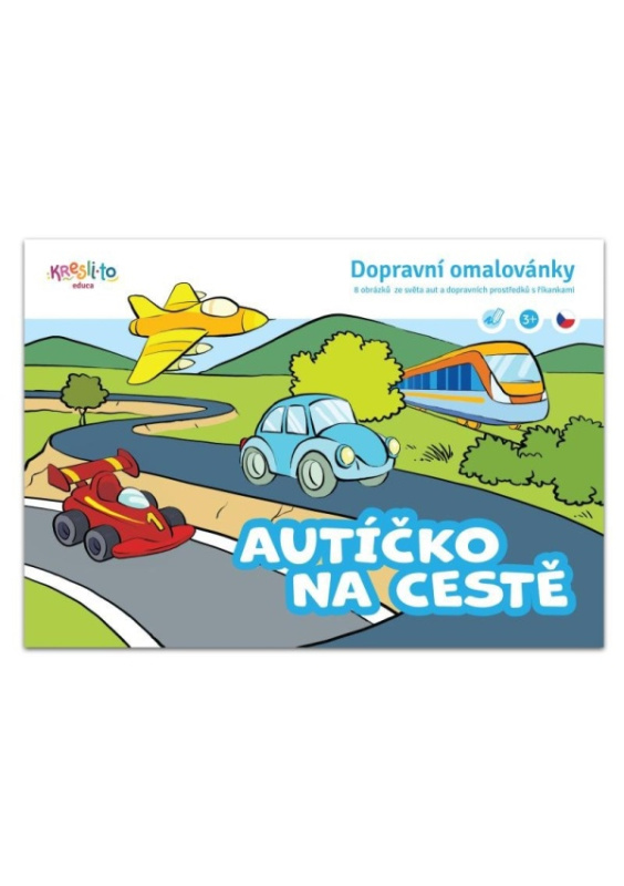 Dopravní omalovánky: Autíčko na cestě