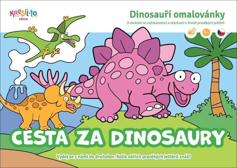 Dinosauří omalovánky - Cesta za dinosaury
