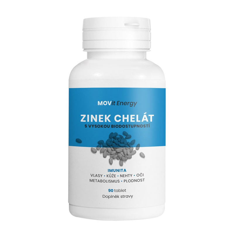 MOVit Energy MOVit Zinek Chelát 15 mg, 90 tablet