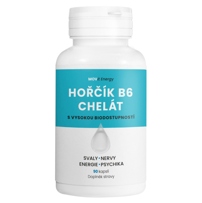 MOVit Energy MOVit Hořčík B6 Chelát 100 mg, 90 veganských kapslí