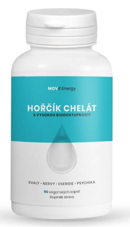 MOVit Energy MOVit Hořčík B6 Chelát 100 mg, 90 veganských kapslí