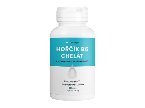 MOVit Energy MOVit Hořčík B6 Chelát 100 mg, 90 veganských kapslí