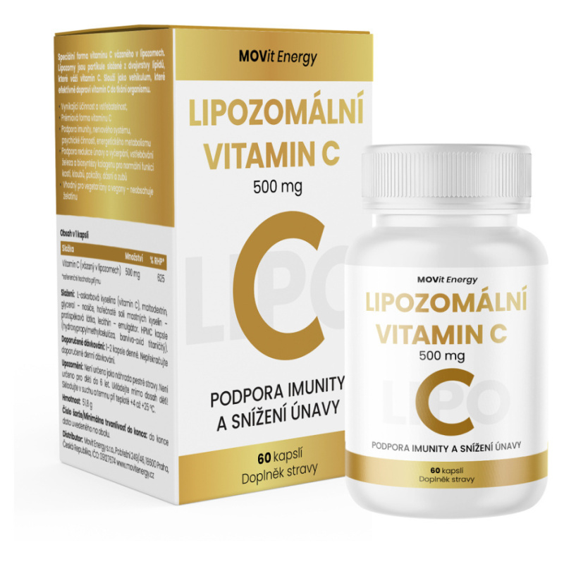 MOVit Energy MOVit Lipozomální Vitamin C 500 mg, 60 kapslí