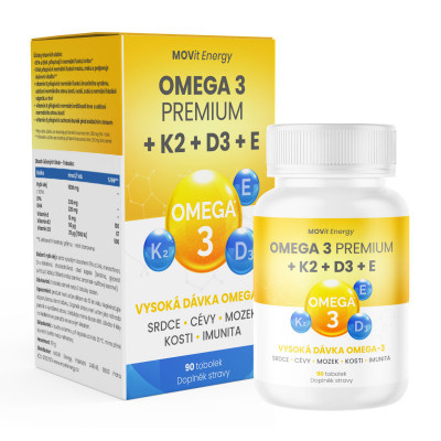 MOVit Energy MOVit Omega 3 Premium+K2+D3+E, 90 tobolek