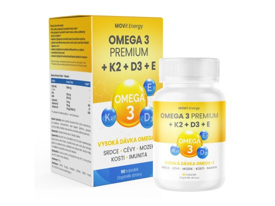 MOVit Energy MOVit Omega 3 Premium+K2+D3+E, 90 tobolek