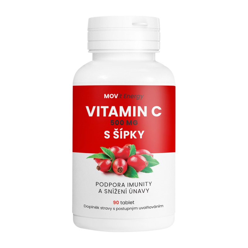 MOVit Energy MOVit Vitamin C 500 mg + šípky, prodl. úč., 90 tablet