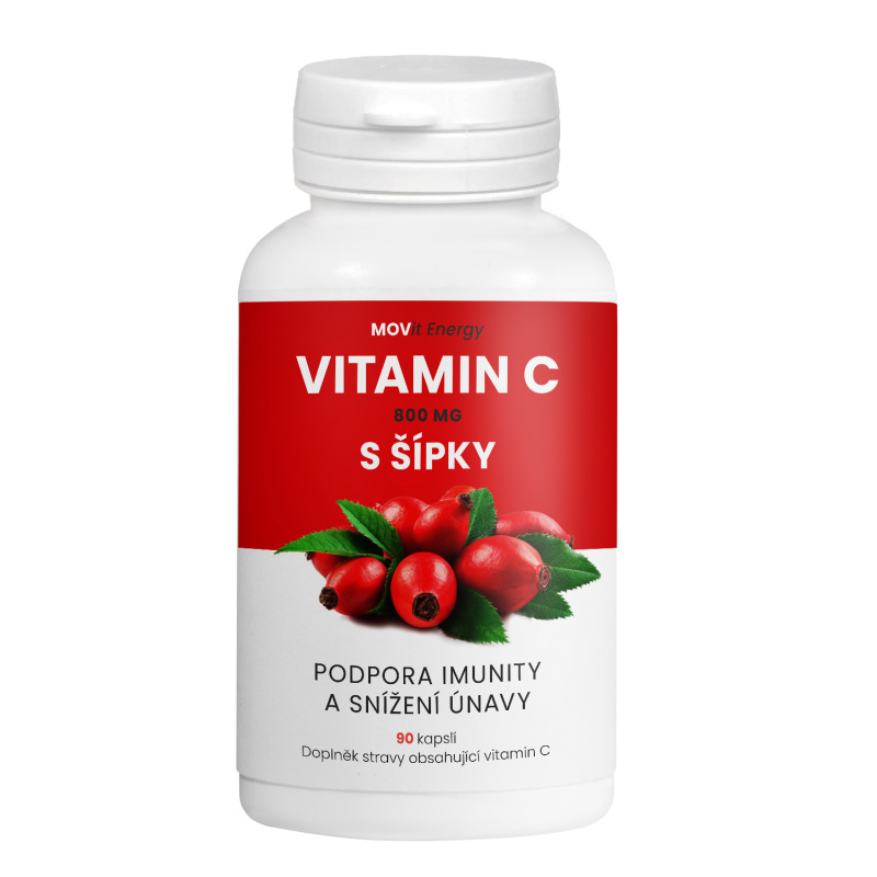 MOVit Energy MOVit Vitamin C 500 mg + šípky, prodl. úč., 90 tablet