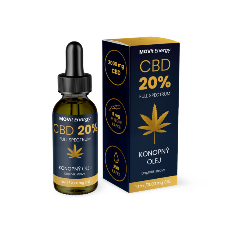 MOVit Energy MOVit CBD 20% Full Spectrum konopný olej, 10 ml