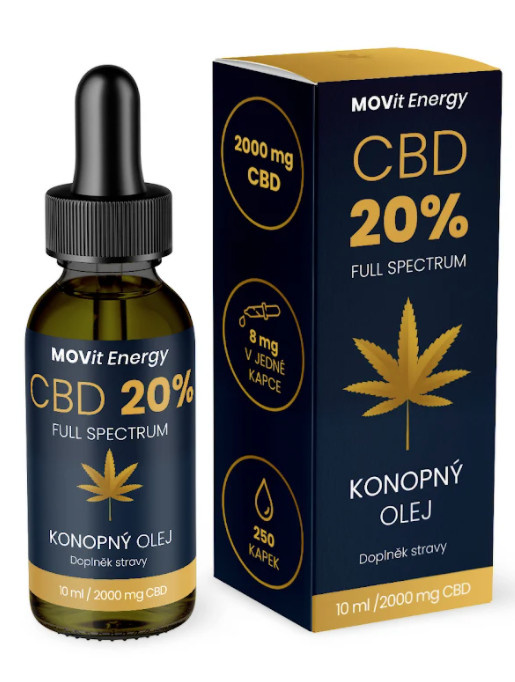 MOVit Energy MOVit CBD 20% Full Spectrum konopný olej, 10 ml