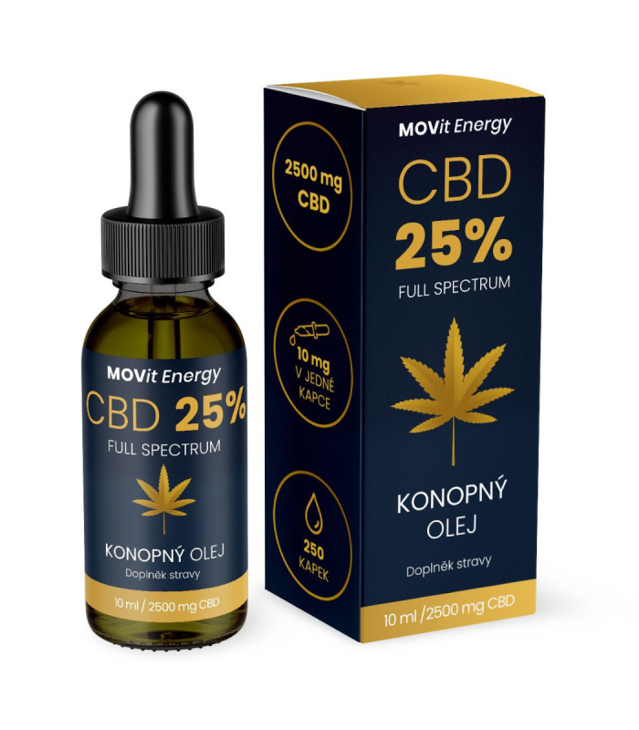 MOVit Energy MOVit CBD 25% Full Spectrum konopný olej, 10 ml