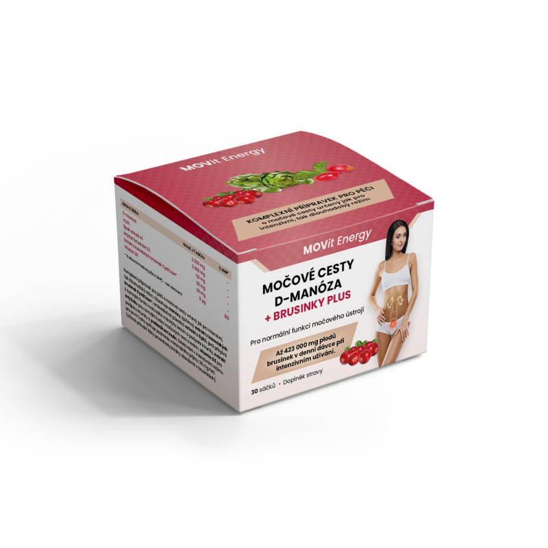 MOVit Energy MOVit Močové cesty D-Manóza + Brusinky PLUS, 30 sáčků