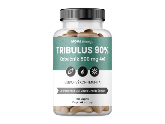 MOVit Energy MOVit TRIBULUS 90% Kotvičník 500 mg 4v1, 90 kapslí