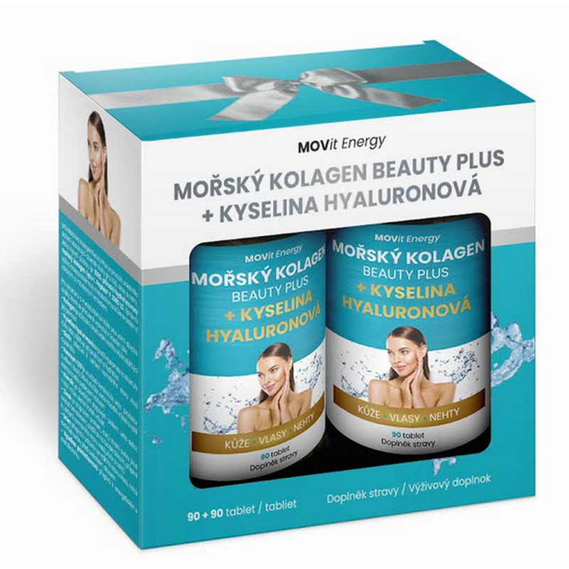 MOVit Energy Mořský kolagen Beauty Plus dárkový balíček 90+90 tablet