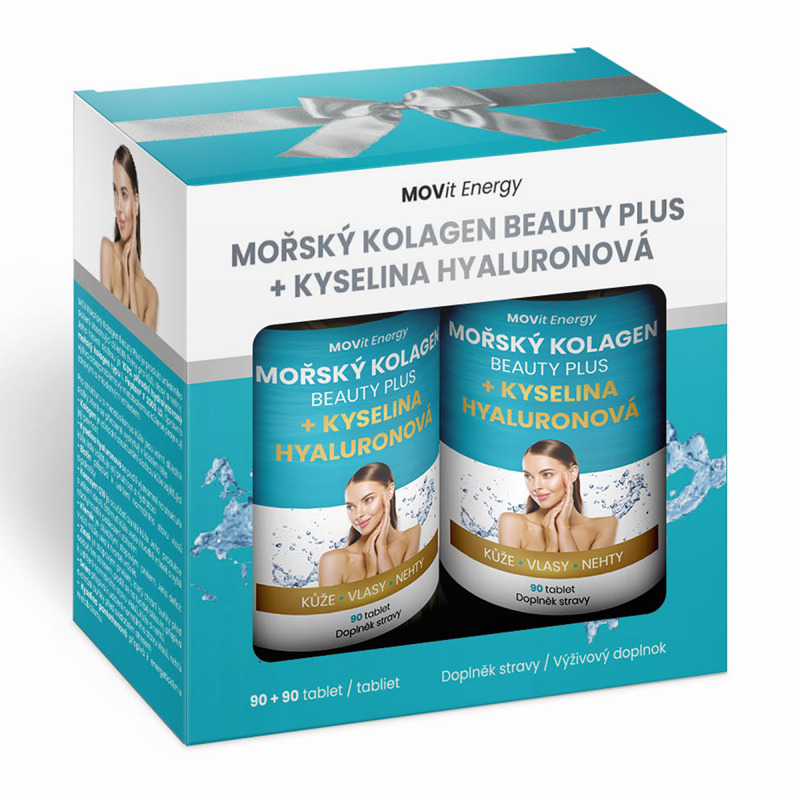 MOVit Energy Mořský kolagen Beauty Plus dárkový balíček 90+90 tablet
