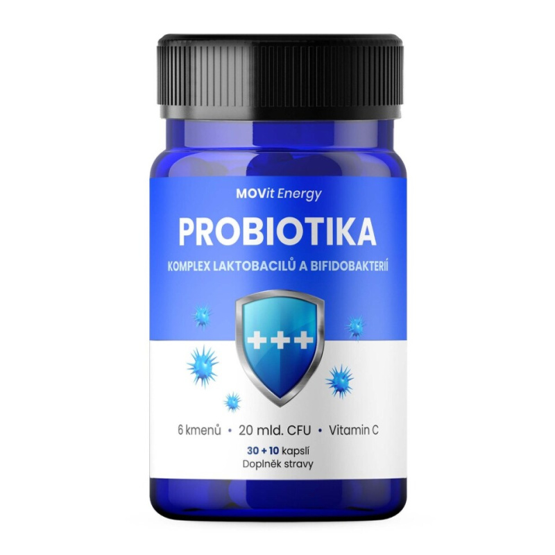 MOVit Energy MOVit Probiotika – komplex laktobacilů a bifidobakterií, 30+10 kapslí