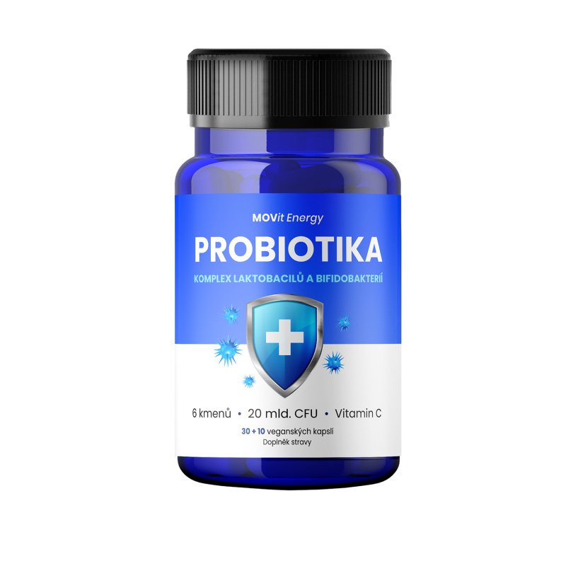 MOVit Energy MOVit Probiotika – komplex laktobacilů a bifidobakterií, 30+10 kapslí