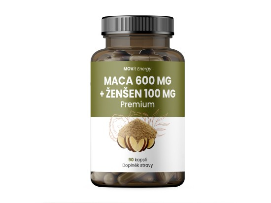 MOVit Energy MOVit Maca 600 mg + Ženšen 100 mg PREMIUM, 90 kapslí