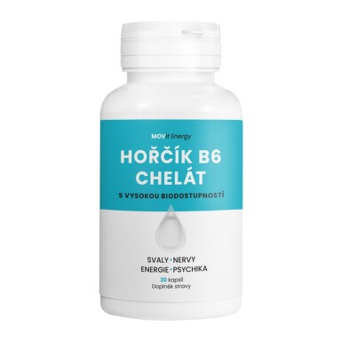MOVit Energy MOVit Hořčík B6 Chelát 100 mg, 30 kapslí