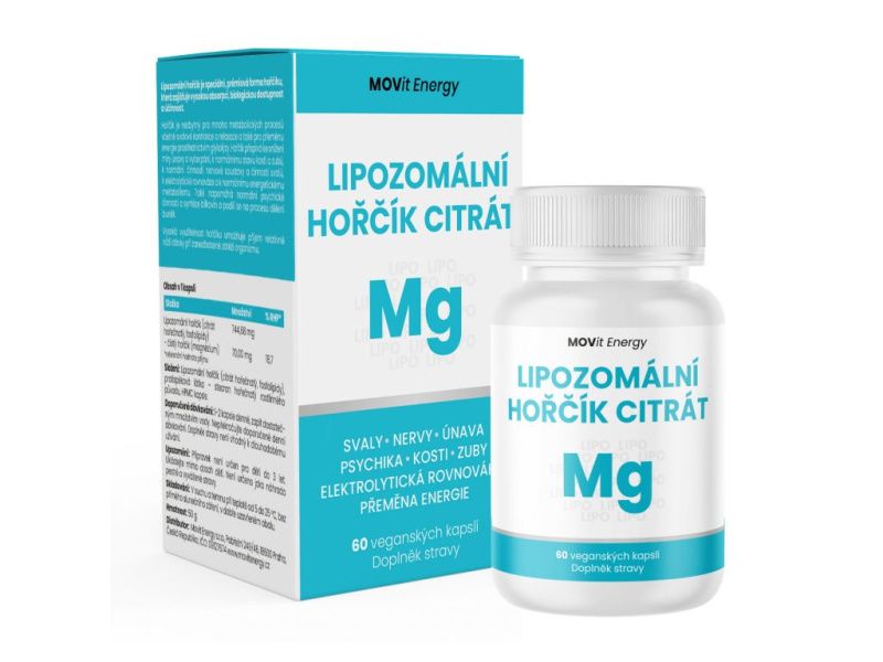 MOVit Energy MOVit Lipozomální Hořčík Citrát, 60 veganských kapslí