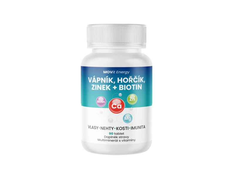 MOVit Energy MOVit Vápník Hořčík Zinek Biotin, 90 tbl.