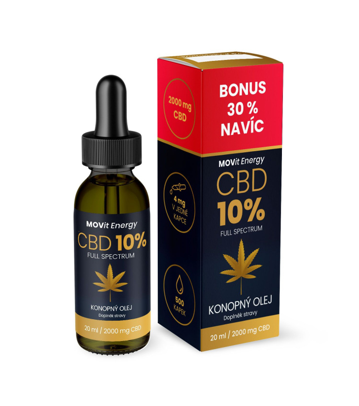 MOVIT ENERGY CBD 10% full spectrum konopný olej 20 ml