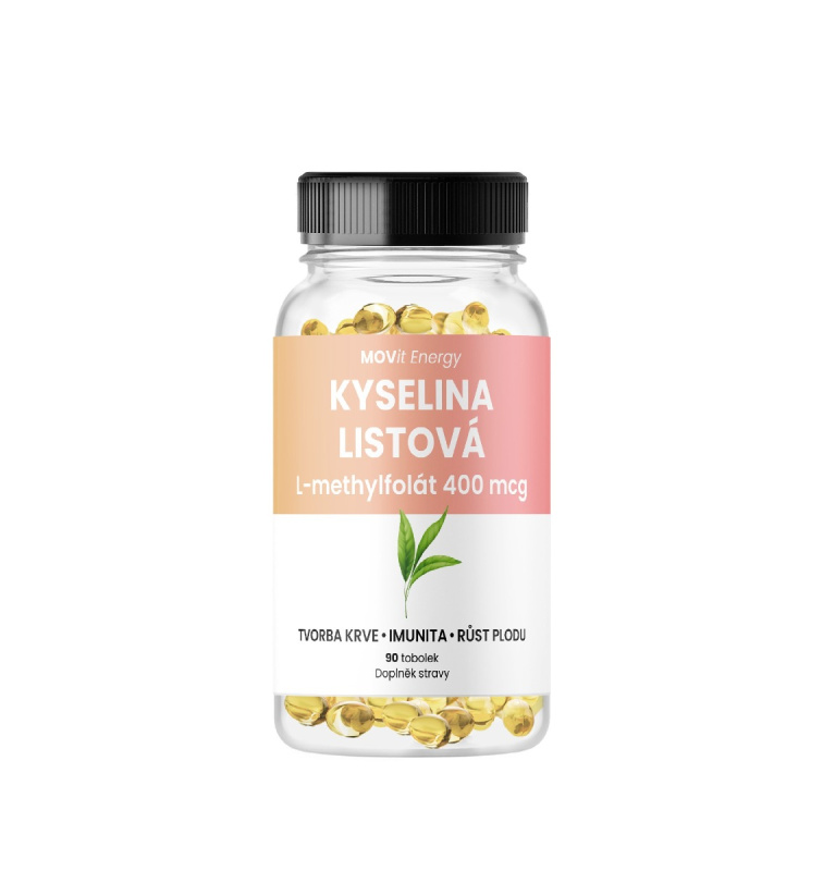MOVit Kyselina listová L-methylfolát 400mcg tob.90
