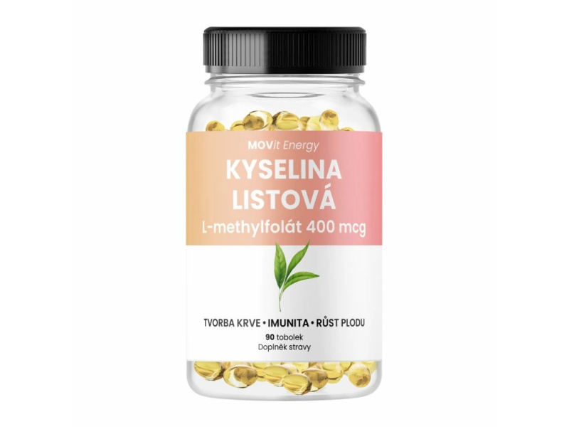 MOVit Kyselina listová L-methylfolát 400mcg tob.90