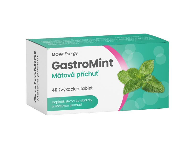 MOVit GastroMint Mátová příchuť žvýkací tbl.40