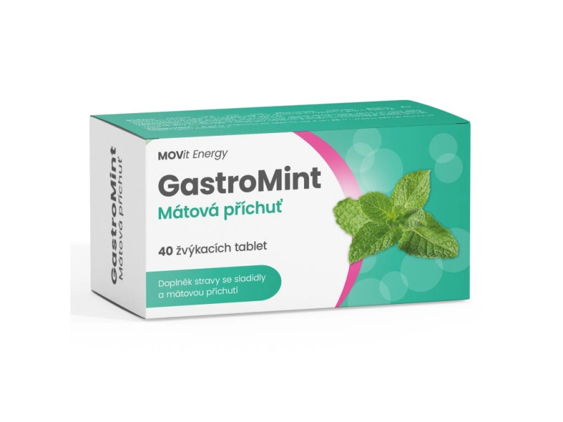 MOVit GastroMint Mátová příchuť žvýkací tbl.40