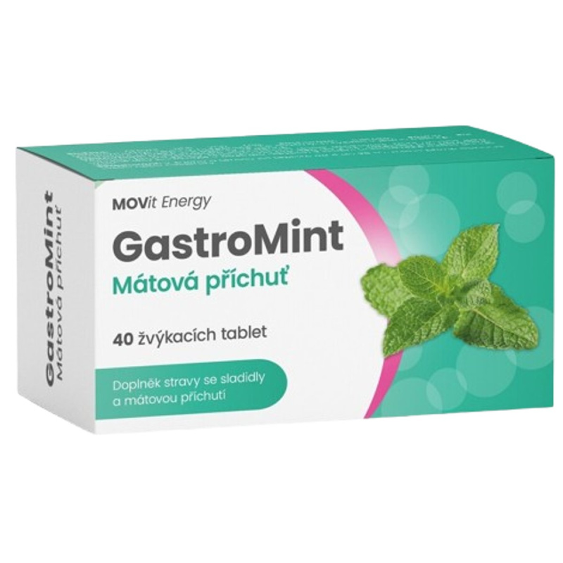 MOVit GastroMint Mátová příchuť žvýkací tbl.40