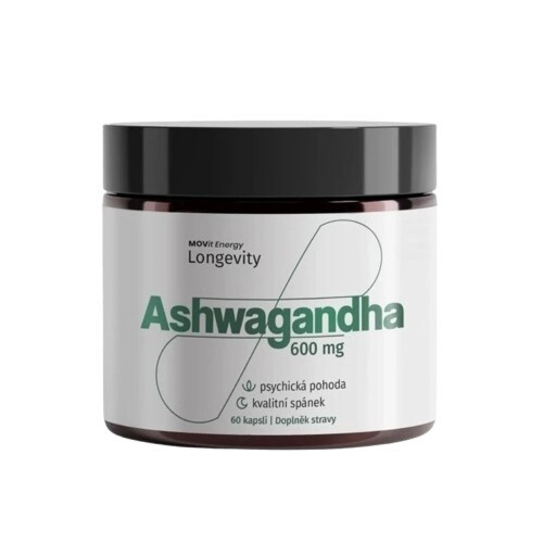MOVIT LONGEVITY  Ashwagandha 600 mg  60 kapslí