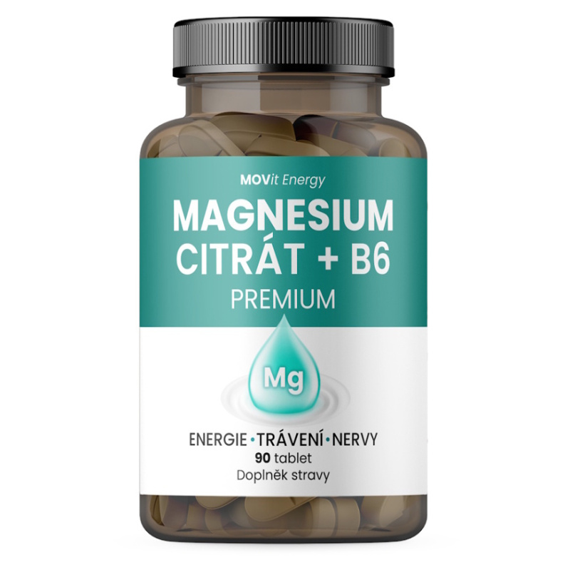MOVIT ENERGY Magnesium Citrát 100 mg + B6, 90 tablet