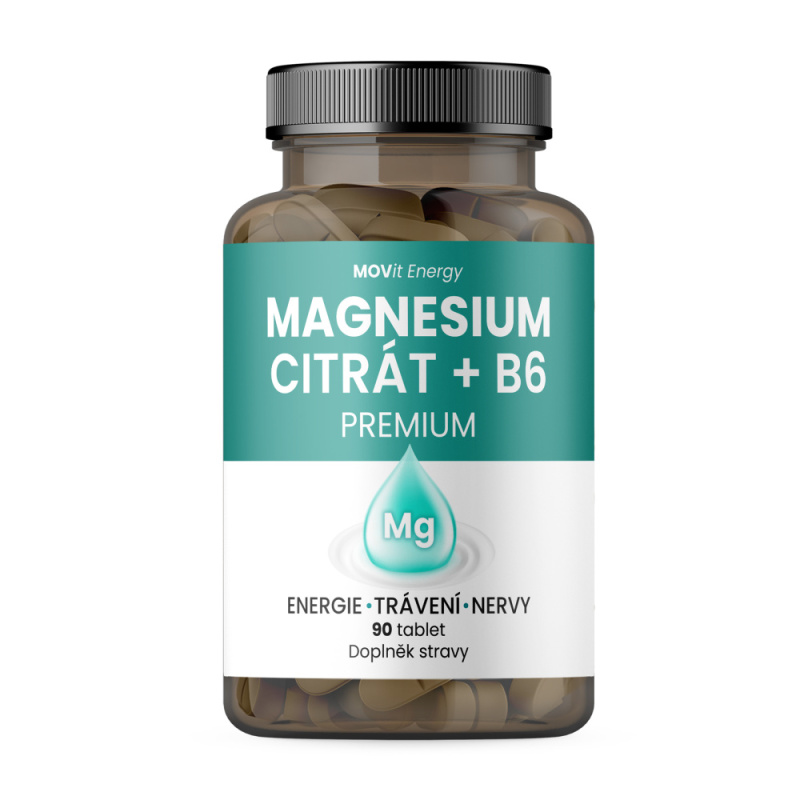 MOVIT ENERGY Magnesium Citrát 100 mg + B6, 90 tablet