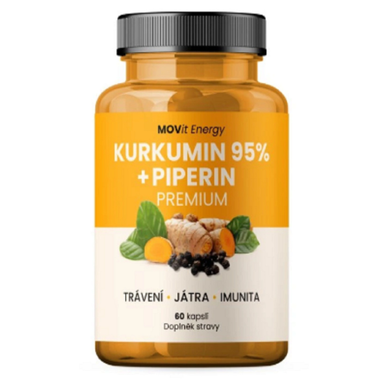 MOVIT ENERGY Kurkumin Extrakt 95 % + Piperin 60 kapslí