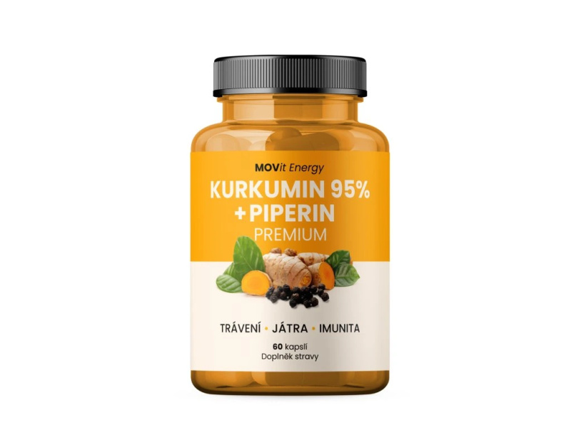 MOVIT ENERGY Kurkumin Extrakt 95 % + Piperin 60 kapslí
