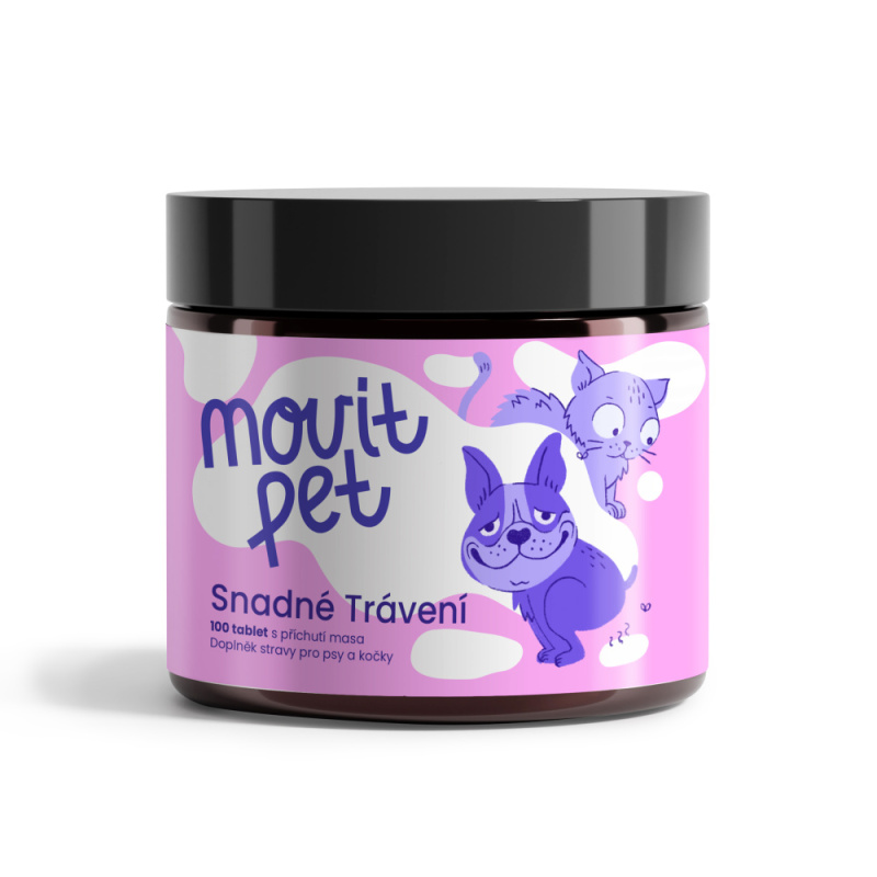 MOVIT ENERGY Pet snadné trávení příchutí masa 100 tablet