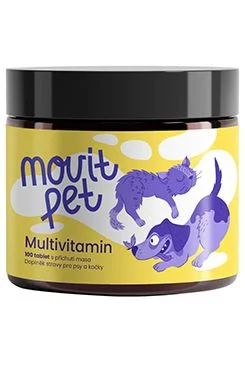 MOVIT ENERGY Pet multivitamin s příchutí masa 100 tablet