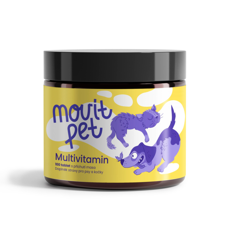 MOVIT ENERGY Pet multivitamin s příchutí masa 100 tablet