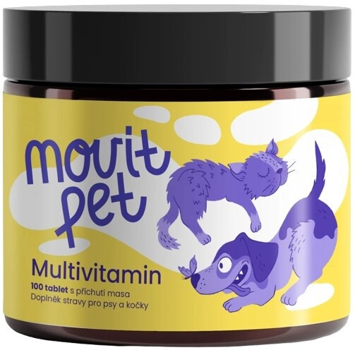 MOVIT ENERGY Pet multivitamin s příchutí masa 100 tablet