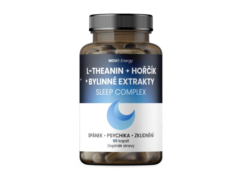 MOVIT Sleep Complex L-Theanin + Hořčík + Bylinné extrakty 90 kapslí