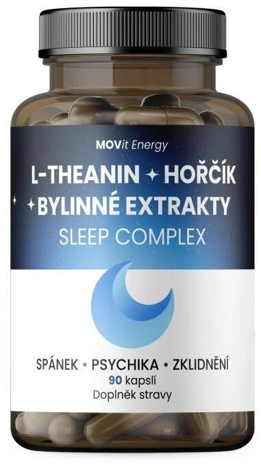 MOVIT Sleep Complex L-Theanin + Hořčík + Bylinné extrakty 90 kapslí