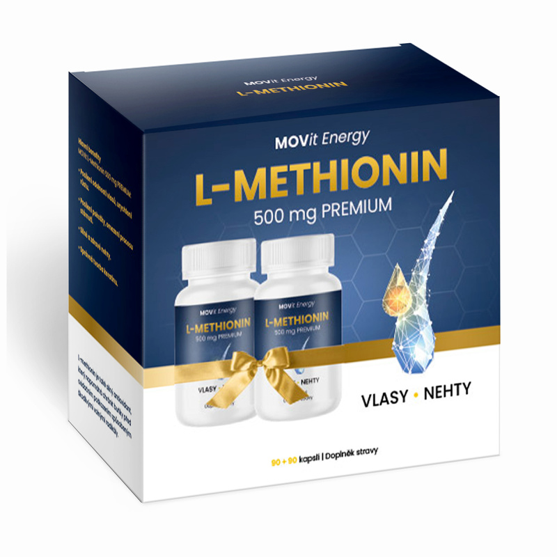 MOVIT ENERGY Methionin Premium 500 mg Dárkové balení  90 + 90 kapslí