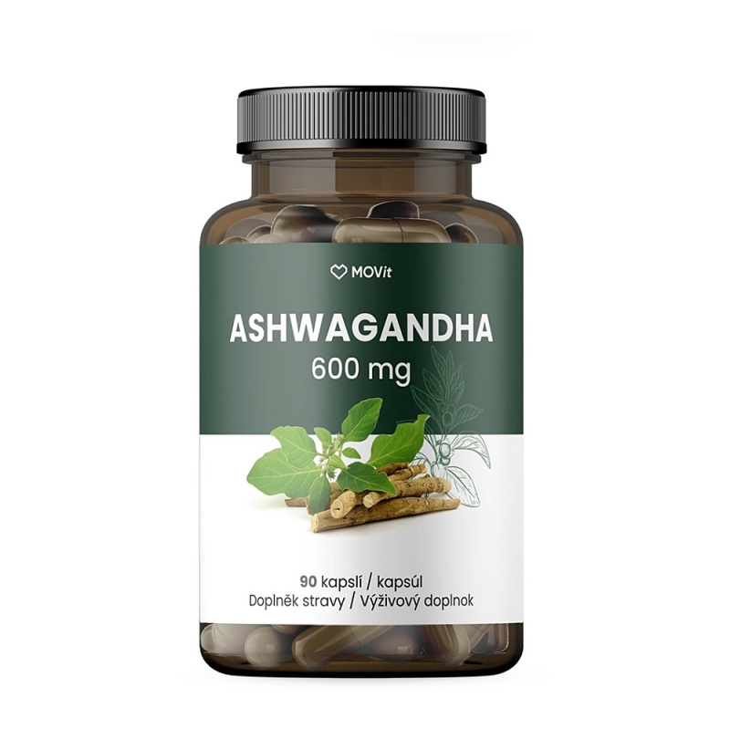 MOVIT Ashwagandha 600 mg premium 5% withanolidů 90 kapslí