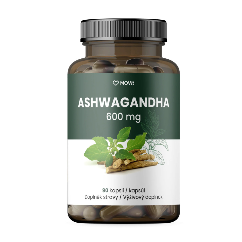 MOVIT Ashwagandha 600 mg premium 5% withanolidů 90 kapslí