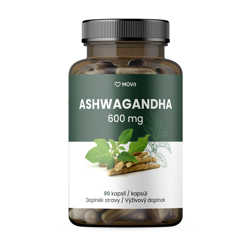 MOVIT Ashwagandha 600 mg premium 5% withanolidů 90 kapslí