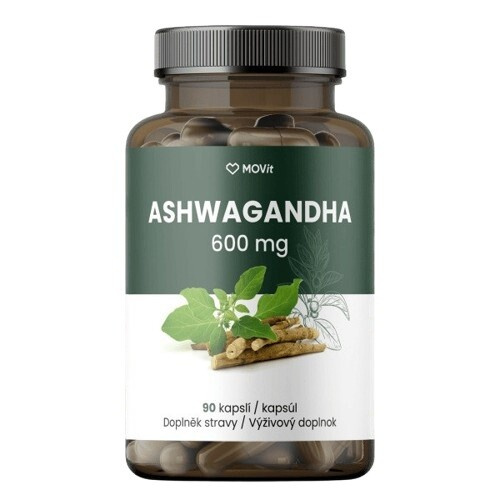 MOVIT Ashwagandha 600 mg premium 5% withanolidů 90 kapslí