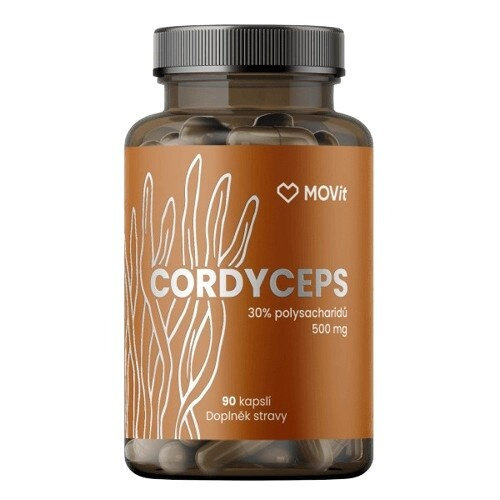 MOVIT Cordyceps 30% polysacharidů 500 mg 90 kapslí