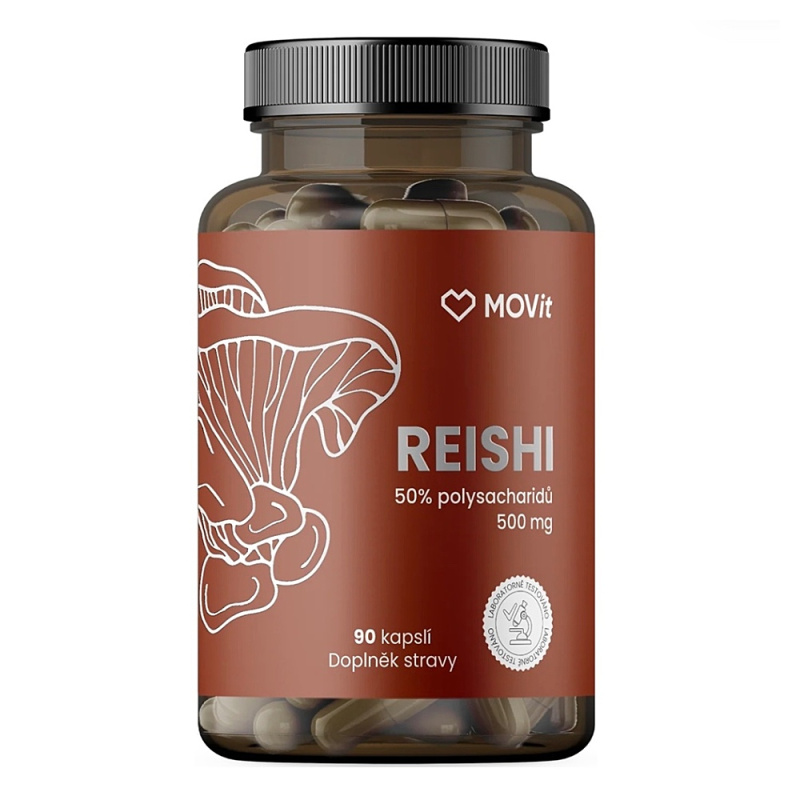 MOVIT Reishi 50% polysacharidů 500 mg 90 kapslí